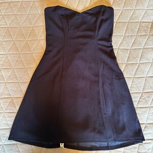 NWT Lucy in the Sky Navy Blue Mini Strapless Bow dress
